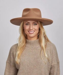 Hudson Womens Pencil Rim Felt Fedora Hat
