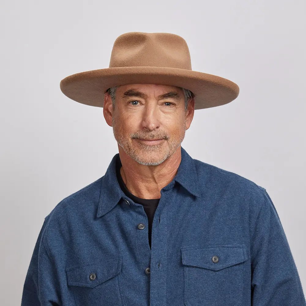 Hudson Mens Pencil Rim Felt Fedora Hat