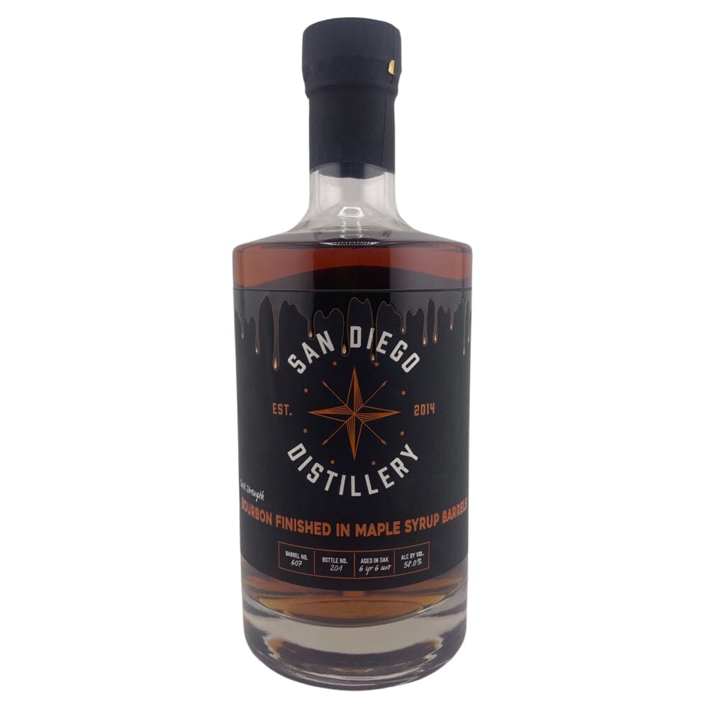 San Diego Distillery Bourbon Barrel Blend Private Cask Single Barrel Select Finished in Maple Syrup Barrels