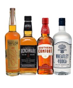 Colonel E.H Taylor Small Batch, Benchmark Bourbon, Wheatley Vodka, Southern Comfort 70 Proof Special