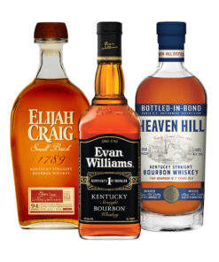 Heaven Hill 7 Year Old, Elijah Craig Small Batch, Evan Williams Black Label Bundle