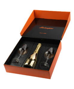Lamborghini Gold Sparkling w/ Crystal Glasses